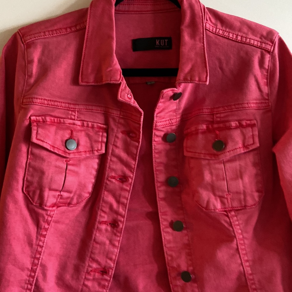Kut from the Kloth Pink Jacket with Floral Lining - Picture 6 of 12